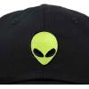 imageDALIX Alien Embroidered UFO Dad Hat Cotton Baseball Cap Adjustable MensBlack