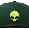 imageDALIX Alien Embroidered UFO Dad Hat Cotton Baseball Cap Adjustable MensDark Green