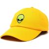 imageDALIX Alien Embroidered UFO Dad Hat Cotton Baseball Cap Adjustable MensGold