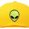 imageDALIX Alien Embroidered UFO Dad Hat Cotton Baseball Cap Adjustable MensGold