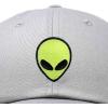 imageDALIX Alien Embroidered UFO Dad Hat Cotton Baseball Cap Adjustable MensGray