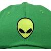 imageDALIX Alien Embroidered UFO Dad Hat Cotton Baseball Cap Adjustable MensKelly Green