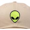 imageDALIX Alien Embroidered UFO Dad Hat Cotton Baseball Cap Adjustable MensKhaki