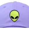 imageDALIX Alien Embroidered UFO Dad Hat Cotton Baseball Cap Adjustable MensLavender