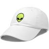 imageDALIX Alien Embroidered UFO Dad Hat Cotton Baseball Cap Adjustable MensLight Pink