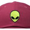 imageDALIX Alien Embroidered UFO Dad Hat Cotton Baseball Cap Adjustable MensMaroon