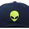 imageDALIX Alien Embroidered UFO Dad Hat Cotton Baseball Cap Adjustable MensNavy Blue