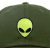 imageDALIX Alien Embroidered UFO Dad Hat Cotton Baseball Cap Adjustable MensOlive