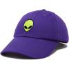imageDALIX Alien Embroidered UFO Dad Hat Cotton Baseball Cap Adjustable MensPurple