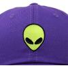 imageDALIX Alien Embroidered UFO Dad Hat Cotton Baseball Cap Adjustable MensPurple