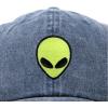 imageDALIX Alien Embroidered UFO Dad Hat Cotton Baseball Cap Adjustable MensWashed Navy Blue