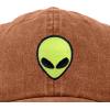 imageDALIX Alien Embroidered UFO Dad Hat Cotton Baseball Cap Adjustable MensWashed Orange