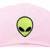 imageDALIX Alien Embroidered UFO Dad Hat Cotton Baseball Cap Adjustable MensWashed Pink