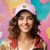 imageDALIX Alien Embroidered UFO Dad Hat Cotton Baseball Cap Adjustable MensWashed Pink