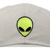 imageDALIX Alien Embroidered UFO Dad Hat Cotton Baseball Cap Adjustable MensWashed Stone White