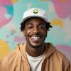 imageDALIX Alien Embroidered UFO Dad Hat Cotton Baseball Cap Adjustable MensWhite