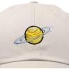 imageDALIX Embroidered Saturn Baseball Cap Cotton Dad Hat MenBeige
