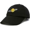imageDALIX Embroidered Saturn Baseball Cap Cotton Dad Hat MenBlack
