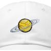 imageDALIX Embroidered Saturn Baseball Cap Cotton Dad Hat MenWhite