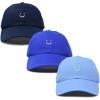imageDALIX Smiley Face 3 Pack Dad Cap Embroidered Cotton Adjustable Baseball Hat Adult Men WomenColor 10