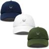 imageDALIX Smiley Face 3 Pack Dad Cap Embroidered Cotton Adjustable Baseball Hat Adult Men WomenColor 11