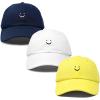 imageDALIX Smiley Face 3 Pack Dad Cap Embroidered Cotton Adjustable Baseball Hat Adult Men WomenColor 12