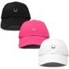 imageDALIX Smiley Face 3 Pack Dad Cap Embroidered Cotton Adjustable Baseball Hat Adult Men WomenColor 3