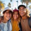 imageDALIX Smiley Face 3 Pack Dad Cap Embroidered Cotton Adjustable Baseball Hat Adult Men WomenColor 5
