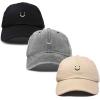 imageDALIX Smiley Face 3 Pack Dad Cap Embroidered Cotton Adjustable Baseball Hat Adult Men WomenColor 6