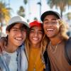 imageDALIX Smiley Face 3 Pack Dad Cap Embroidered Cotton Adjustable Baseball Hat Adult Men WomenColor 7