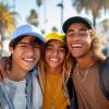 imageDALIX Smiley Face 3 Pack Dad Cap Embroidered Cotton Adjustable Baseball Hat Adult Men WomenColor 8