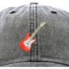 imageElectric Guitar Ball Cap Embroidered HatWashed Black