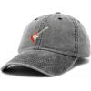 imageElectric Guitar Ball Cap Embroidered HatWashed Black