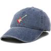 imageElectric Guitar Ball Cap Embroidered HatWashed Navy Blue