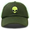 imageDALIX Alien Embroidered UFO Dad Hat Cotton Baseball Cap Adjustable MensOlive