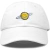 imageDALIX Embroidered Saturn Baseball Cap Cotton Dad Hat MenWhite