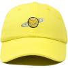 imageDALIX Embroidered Saturn Baseball Cap Cotton Dad Hat MenYellow