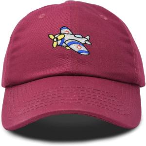 imageDALIX Airplane Kids Hat Baseball Cap Aviation Girls BoysMaroon
