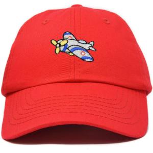 imageDALIX Airplane Kids Hat Baseball Cap Aviation Girls BoysRed