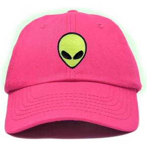 imageDALIX Alien Embroidered UFO Dad Hat Cotton Baseball Cap Adjustable MensHot Pink