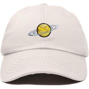 imageDALIX Embroidered Saturn Baseball Cap Cotton Dad Hat MenBeige