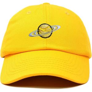 imageDALIX Embroidered Saturn Baseball Cap Cotton Dad Hat MenGold