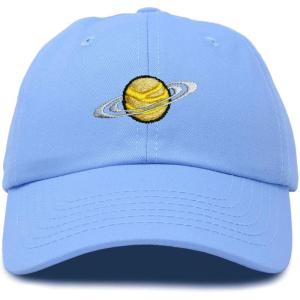 imageDALIX Embroidered Saturn Baseball Cap Cotton Dad Hat MenLight Blue