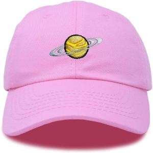 imageDALIX Embroidered Saturn Baseball Cap Cotton Dad Hat MenLight Pink