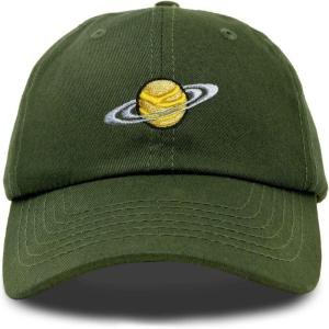 imageDALIX Embroidered Saturn Baseball Cap Cotton Dad Hat MenOlive
