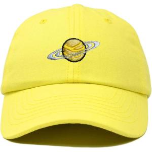 imageDALIX Embroidered Saturn Baseball Cap Cotton Dad Hat MenYellow