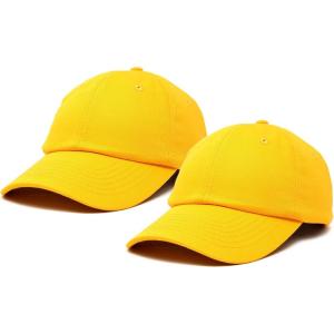 imageDALIX Plain Dad Hats 2 PackGold
