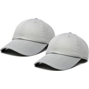 imageDALIX Plain Dad Hats 2 PackGray