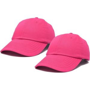 imageDALIX Plain Dad Hats 2 PackHot Pink