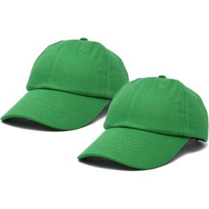 imageDALIX Plain Dad Hats 2 PackKelly Green